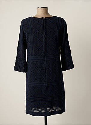 Robe courte fermeture zippée au dos manches longues bleu VANESSA BRUNO femme