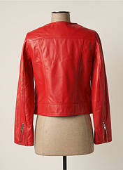 Veste en cuir rouge PABLO pour femme seconde vue