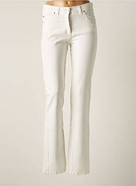 Pantalon droit stretch taille normale blanc PABLO femme