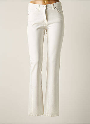 Pantalon droit stretch taille normale blanc PABLO femme