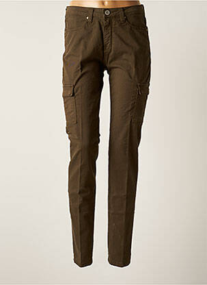 Pantalon cargo slim taille normale vert DENIM STUDIO femme