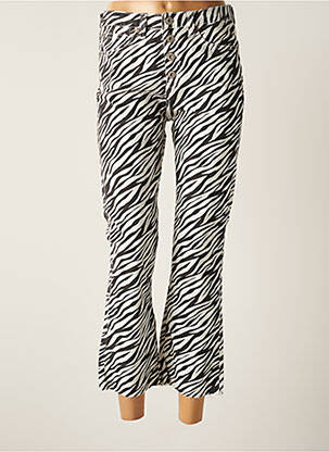Pantalon 7/8 taille haute taille haute noir DENIM STUDIO femme