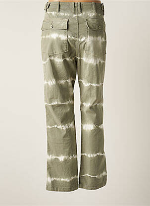 Pantalon droit stretch taille haute vert ACQUAVERDE femme