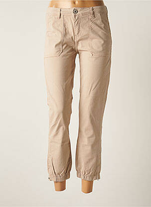 Pantalon 7/8 stretch taille normale beige DENIM STUDIO femme