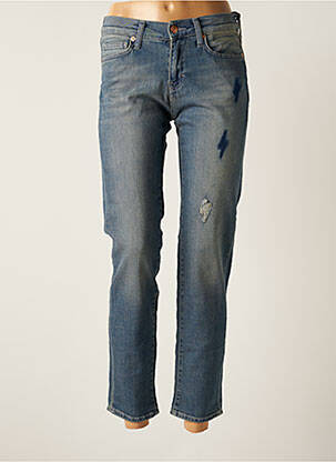 Jeans coupe droite effet usé délavé taille normale bleu FIVE femme