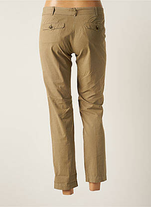 Pantalon 7/8 tissage popeline taille normale beige HARTFORD femme