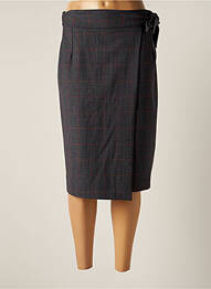 Jupe mi-longue stretch gris PABLO femme