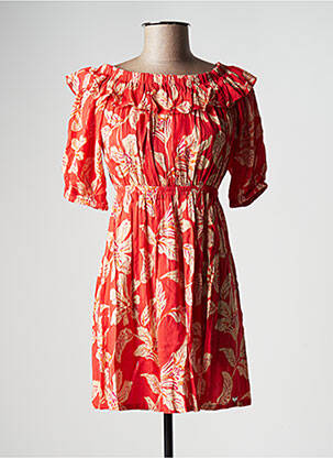 Robe courte manches courtes manches courtes orange LES P'TITES BOMBES femme