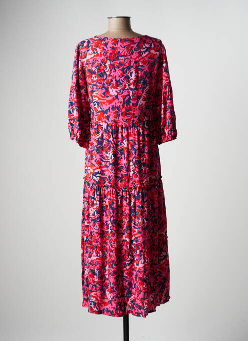 Robe mi-longue rose SEE THE MOON pour femme