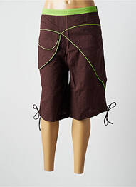 Bermuda tissage popeline taille normale vert DIPAWALI femme