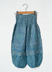 Pantalon droit bleu DIPAWALI pour fille seconde vue