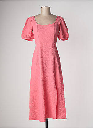 Robe longue manches courtes manches courtes rose TIFFOSI femme
