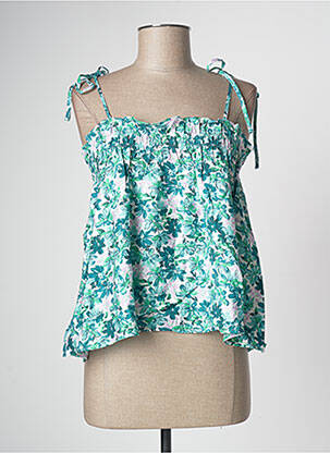 Top col carré sans manche vert TIFFOSI femme