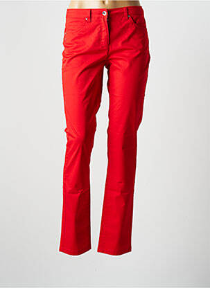 Pantalon droit rouge BRANDTEX pour femme