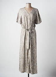 Robe longue manches courtes manches courtes gris COPENHAGEN femme