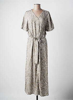 Robe longue manches courtes manches courtes gris COPENHAGEN femme