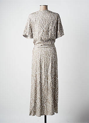 Robe longue manches courtes manches courtes gris COPENHAGEN femme
