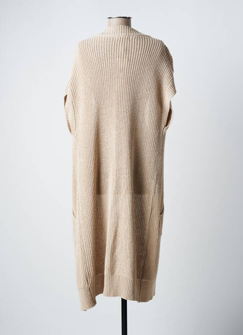 Gilet manches courtes beige SIGNE NATURE pour femme