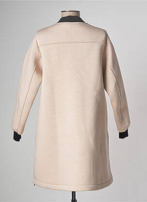 Veste casual col rond beige LA FEE MARABOUTEE femme