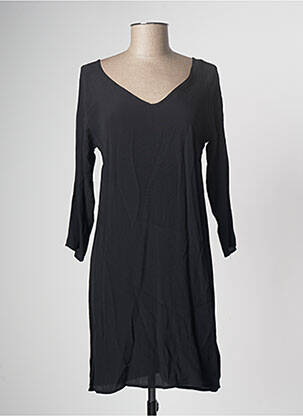 Robe mi-longue coupe fluide manches longues noir LOLA ESPELETA femme