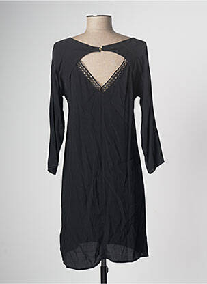 Robe mi-longue coupe fluide manches longues noir LOLA ESPELETA femme