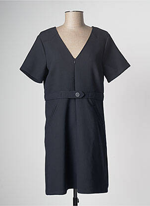 Robe mi-longue manches courtes manches courtes bleu LA PETITE FRANCAISE femme