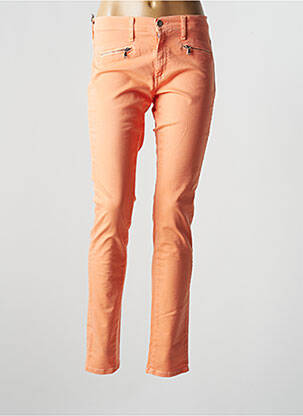 Pantalon droit orange DESGASTE pour femme