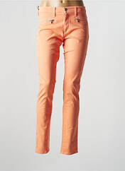 Pantalon droit orange DESGASTE pour femme seconde vue