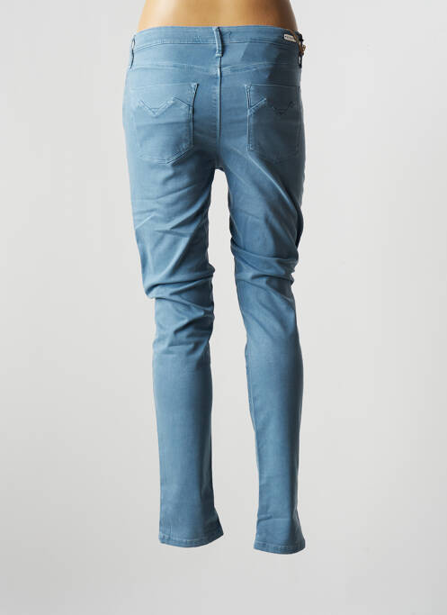 Pantalon droit bleu DESGASTE pour femme