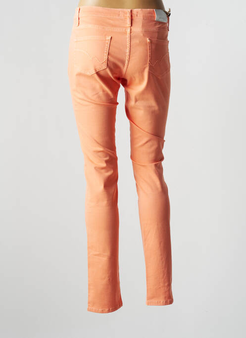 Pantalon droit orange DESGASTE pour femme
