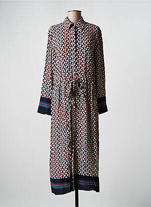 Robe mi-longue coupe fluide manches longues bleu ESPRIT femme