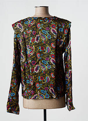 Blouse imprimé fantaisie manches longues noir VILA femme