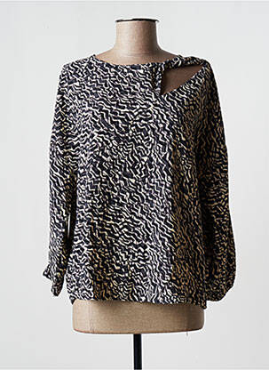 Blouse imprimé fantaisie manches 3/4 gris ESPRIT femme
