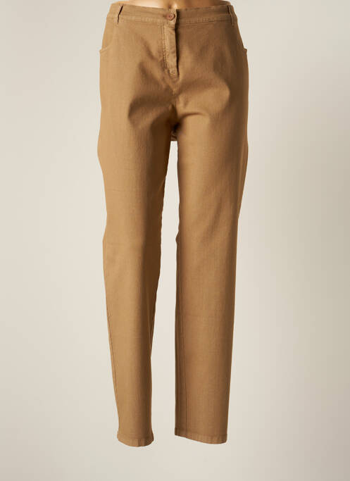 Pantalon slim beige FRANK WALDER pour femme