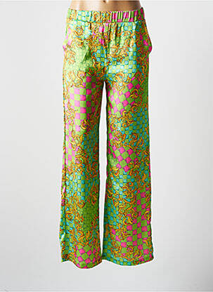 Pantalon large vert Z.O.E (ZONE OF EMBROIDERED) pour femme