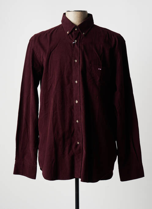 Chemise manches longues rouge EDEN PARK pour homme