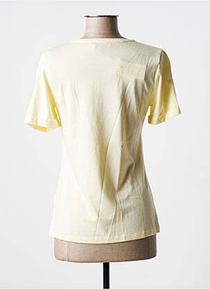 T-shirt imprimé fantaisie manches courtes jaune MORGAN femme