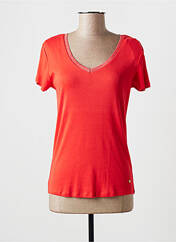 T-shirt rouge C'EST BEAU LA VIE pour femme seconde vue