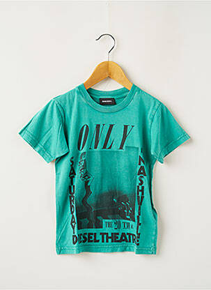 T-shirt stretch manches courtes vert DIESEL garçon