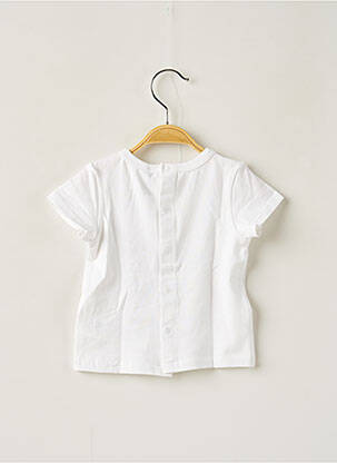 T-shirt fermeture pressionnée manches courtes blanc 3 POMMES garcon