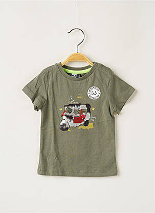 T-shirt stretch manches courtes vert 3 POMMES garçon