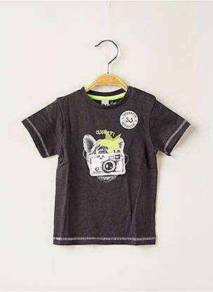 T-shirt stretch manches courtes gris 3 POMMES garçon