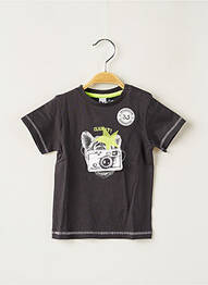 T-shirt stretch manches courtes gris 3 POMMES garcon