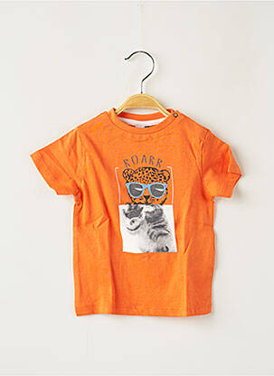 T-shirt stretch manches courtes orange 3 POMMES garcon