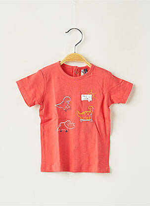 T-shirt fermeture pressionnée manches courtes rouge 3 POMMES garçon