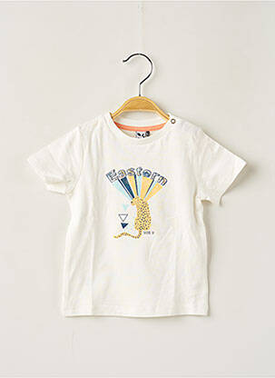 T-shirt stretch manches courtes blanc 3 POMMES garcon