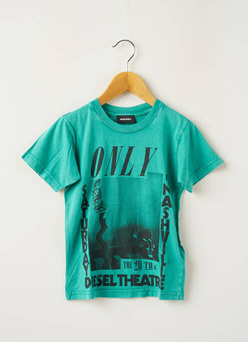 T-shirt stretch manches courtes vert DIESEL garcon