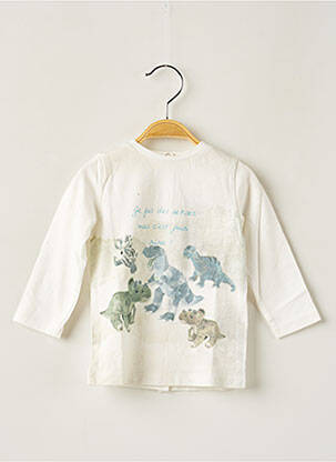 T-shirt manches longues manches longues blanc 3 POMMES garcon