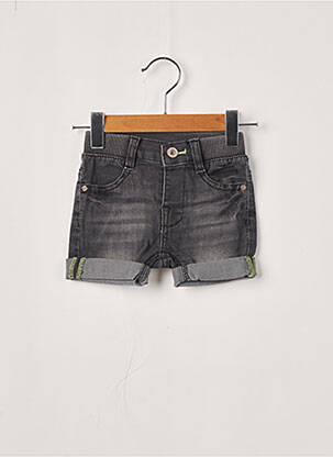 Short délavé taille élastique gris 3 POMMES garçon