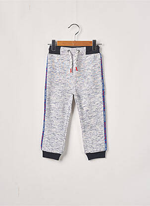 Jogging tissage chiné taille élastique bleu 3 POMMES garçon